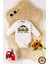 Unisex Pamuklu Baba Baskılı 0-12 Ay 3lu Uzun Kollu Bebek Body Zıbın 2