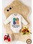 Unisex Pamuklu Baba Baskılı 0-12 Ay 2li Uzun Kollu Bebek Body Zıbın 2
