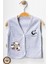 Unisex Bebek Baykuş Baskılı Organik Pamuklu 3-6-9 Ay 3lü Penye Bebek Yelek Set 4