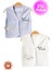 Unisex Bebek Friends Ayıcık Baskılı Organik Pamuklu 3-6-9 Ay 2li Penye Bebek Yelek Set 1