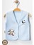 Unisex Bebek Baykuş Baskılı Organik Pamuklu 3-6-9 Ay 3lü Penye Bebek Yelek Set 3