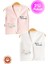 Unisex Bebek Friends Ayıcık Baskılı Organik Pamuklu 3-6-9 Ay 2li Penye Bebek Yelek Set 1