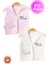 Unisex Bebek Friends Ayıcık Baskılı Organik Pamuklu 3-6-9 Ay 2li Penye Bebek Yelek Set 1