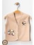 Unisex Bebek Baykuş Baskılı Organik Pamuklu 3-6-9 Ay 3lü Penye Bebek Yelek Set 4