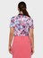 Other Ss Floral With Placket Detail Kadın Tshirt 2