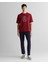 Erkek Bordo Regular Fit Bisiklet Yaka Logolu T-Shirt 2324356T.604 3