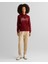 Kadın Bordo Relaxed Fit Kapüşonlu Logolu Sweatshirt 4201252.604 3