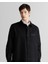 Erkek Siyah Oversize Fit Logolu Gömlek 3824325T.5 5