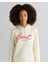 Kadın Krem Relaxed Fit Kapüşonlu Logolu Sweatshirt 4201252.130 4
