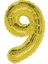 Folyo Balon 9 Rakamı Gold//altın Renk 100 cm 1