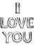 I Love You Gümüş Renkli Harf Folyo Balon 1
