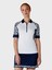 Two Tone Geo 1/2 Sleeve Zip Kadın Tshirt 1