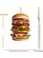2d Akrilik Dev Hamburger Anahtarlık 5