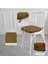 6'lı Standartfit Oval Sandalye Minderi Fermuarlı Yıkanabilir Kılıf Bağcıklı Su ve Yağ Itici 42 x 42 x 5 Kahverengi 3