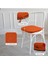 6'lı Standartfit Oval Sandalye Minderi Fermuarlı Yıkanabilir Kılıf Bağcıklı Su ve Yağ Itici 42 x 42 x 5 Kiremit 3