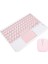 Hometech Alfa 10T 10" Uyumlu Kablosuz Bluetooth Şarjlı Touchpad'li Klavye Mouse Seti - Pembe 1