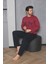 Erkek Bordo Yazı Desenli Iki Iplik (Kışlık) Pijama Takımı 1
