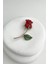 Altın Rengi Taşlı Kırmızı Gül Broş (6cm) 1