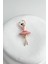 Pembe Kıyafetli Mineli Balerin Broş (5cm) 1