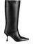 Miral Siyah Kadın Topuklu Deri Çizme 2
