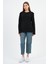 Kol Detaylı Bisiklet Yaka Basic Sweatshirt (WK25425) 2