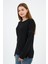 Kol Detaylı Bisiklet Yaka Basic Sweatshirt (WK25425) 4