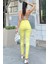Sarı Yüksek Bel Skinny Jean Pantolon 4