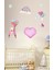 Bizerk Görsel Sevimli Ayı Gökkuşağı Yıldız Balon Çocuk/bebek Odası Kreş Duvar Yapışkanı Sticker 1