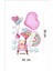 Bizerk Görsel Sevimli Ayı Gökkuşağı Yıldız Balon Çocuk/bebek Odası Kreş Duvar Yapışkanı Sticker 3