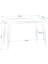 Argos Sabit Mdf Naturel Mutfak Masası - 70 x 120 cm 4