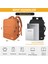 Laptop Sırt Çantası, Seyahat Çantası Hafif Küçük El Bavulu Valiz, Bayan Sırt Çantası Notebook Bilgisayar Macbook Organizer Çanta Kiremit Turuncu 2