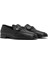 Kadın Siyah Tokalı Deri Maskülen Loafer 25SFD182218 3