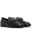 Kadın Siyah Tokalı Deri Maskülen Loafer 25SFD182418 3