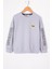 Gri Sırtı Play Baskılı Bisiklet Yaka Erkek Çocuk Sweatshirt 19663 1