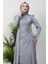 Deren Tesettür Abiye Gri 5