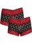 Kadın Pamuklu 2li Boxer Antrasit 40266 1