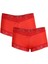 Kadın Pamuklu 2li Boxer Kırmızı 40265 1