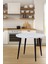 Argos Yuvarlak Mdf Beyaz Sabit Mutfak Masası - Q90 cm 1