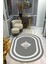 Kaymaz Taban Yıkanabilir Dijital Baskı Oval Kesim Dekoratif Modern Desenli Dot Taban Halı OVAL017 1