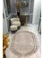 Kaymaz Taban Yıkanabilir Dijital Baskı Oval Kesim Dekoratif Modern Desenli Dot Taban Halı OVAL007 1