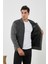 Erkek Yeni Sezon Desenli Büyük Beden Hakim Yaka Astarlı Çelik Örgü Triko Mont 2