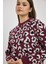 24342 Leopar Detay Triko Kazak Bordo 4