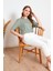 Oversize Bisiklet Yaka Yırtmaç Detaylı Bluz Bayan Bluz 5869000 3
