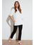 Oversize Bisiklet Yaka Yırtmaç Detaylı Bluz Bayan Bluz 5869000 3