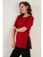 Oversize Bisiklet Yaka Yırtmaç Detaylı Bluz Bayan Bluz 5869000 4