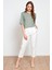 Oversize Bisiklet Yaka Yırtmaç Detaylı Bluz Bayan Bluz 5869000 2