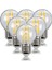 6 Watt Mini Top Ampul LED Filament G45 Şeffaf Cam Rustik Ampul E27 Duy 3000K Gün Işığı 6 Adet 1