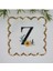 Z Harfi Baskılı Kişiye Özel Pul Işlemeli Monogramlı Nakış Kenar Pullu Kokteyl Peçetesi 1 Adet 1