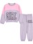 Bisiklet Yaka Uzun Kol Açık Pembe Renk Kız Çocuk Esofman Takım 1
