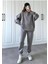 3 Iplik Şardonlu Kışlık Kalın Kapüşonlu Sweatshirt ve Eşofman Alt 3